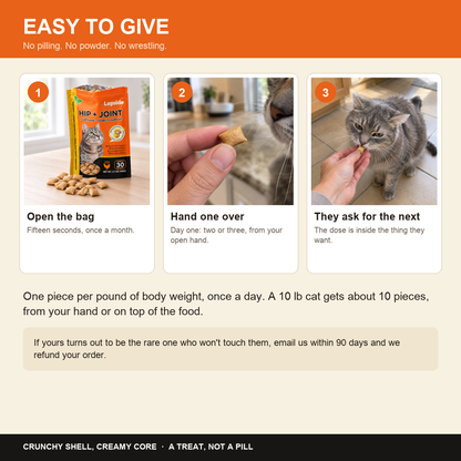 Easy to give: open, hand one over, they ask for the next