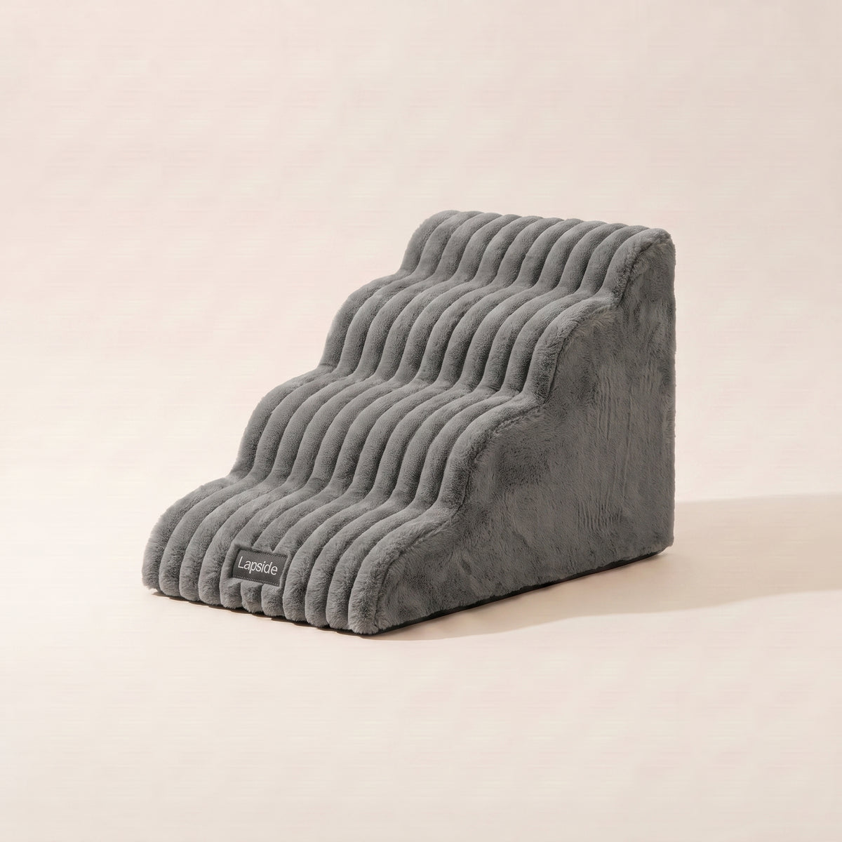 Lapside foam dog stairs in Slate, studio packshot