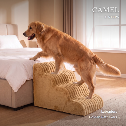 Lapside foam dog stairs, Camel, 4-Step
